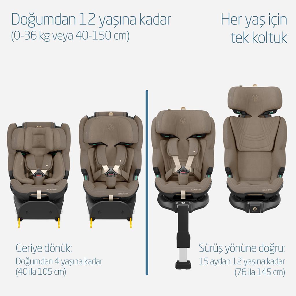 Maxi-Cosi Emerald 360 Pro I-Size Dünyanın İlk Kızaklı, Araç Dışına Çık