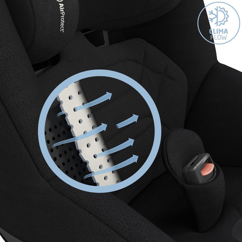 maxi cosi mica pro 360 isofixli dönebilir bebek oto koltugu authentic black 27761