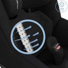 maxi cosi mica pro 360 isofixli dönebilir bebek oto koltugu authentic black 27761